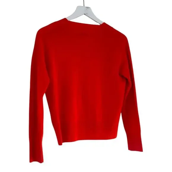 Madewell 100% Cashmere V-Neck Sweater Red Size XS